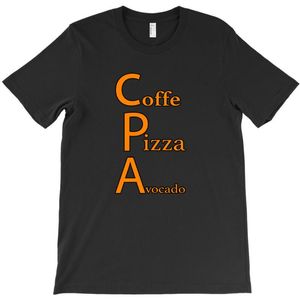 Camisetas de hombre Coffe Pizza aguacate camiseta camisetas 2022 hombre camisetas de manga corta venta de camisa de algodón Natural para jóvenes