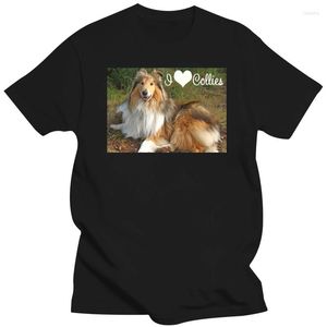 T-shirts pour hommes Collie Dog Shirt I Love Collies Lassie - Choix de couleurs de taille. T-shirt Homme Plus