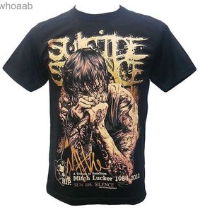 T-shirts pour hommes Société T-shirts Mitch Lucker Suicide Silence Musicien américain et chanteur principal T-shirt Noir Col rond Casual T-shirts courts 240130