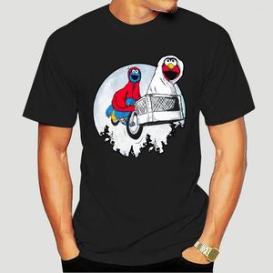 Camisetas de hombre El monstruo de las galletas Elmo E.T. Camisa para hombre sobre la luna-2849A