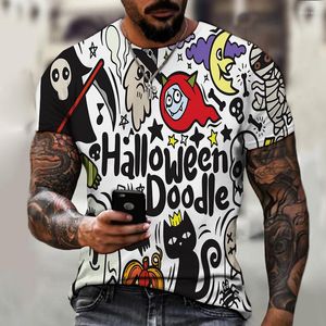 Camisetas para hombre Cool Casual 3D pintado a mano con estampado de dibujos animados camiseta suelta moda Harajuku gran verano Street Tops tipo