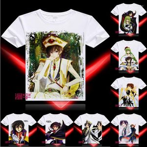 T-Shirts pour hommes Coolprint Anime chemise Code Geass Lelouch de la rébellion T-Shirts multi-style Lamperouge Cosplay motifs Hentai