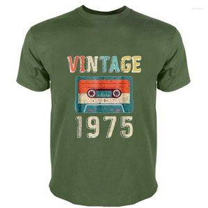 Camisetas para hombre, camiseta de algodón para niños, camiseta de marca de moda para hombre, regalo de cumpleaños 46rd, Vintage, 1975, 43 años, Mixtape