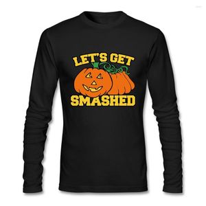 T-shirts pour hommes Crazy Let's Get Smashed T-shirt pour hommes bas prix à manches longues automne personnalisé grande taille impression de Base