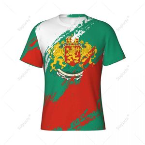 T-shirts pour hommes Nom personnalisé Nunber Bulgarie Drapeau Couleur Hommes T-shirt de sport serré Femmes Tees Jersey pour les fans de football de football