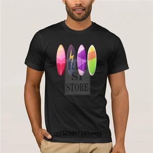 Camisetas para hombre, camisetas personalizadas, colección de tablas de surf, diseño de moda, colores de amanecer, camiseta corta de verano