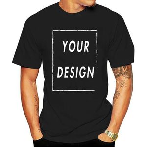 T-shirts pour hommes T-shirt imprimé personnalisé Hommes Femmes Casual Harajuku Tee Tops DIY Your Like Po Ou Logo T-shirt Personnalisé Noir Blanc TopsMen's