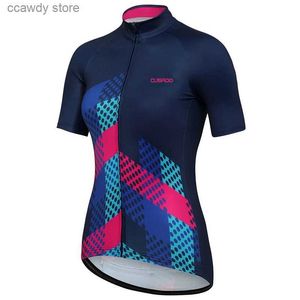 Camisetas para hombres Camisas de ciclismo Tops CUSROO 2023 Nueva camiseta de manga corta para mujer por encargo Chica Ropa de bicicleta de verano Lady Sports MTB Wearh24122