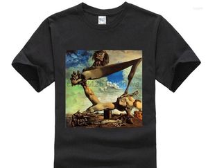 Camisetas para hombre Construcción suave de Dali con frijoles hervidos - Premonición de Civ Shirt de Salvador Men T-shirt