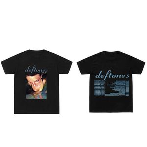 T-shirts hommes Deftones autour de la tournée de la fourrure Concert Tshirt Hommes Punk Hippie Tee Hommes Femmes Mode Rétro Grunge T-shirts Homme Streetwear J230217