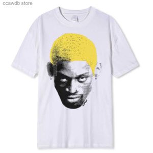 Camisetas para hombres Dennis Rodman Hip Hop camiseta streetwear 90 rodzilla vintage verano moda calle algodón hombres nueva camiseta camiseta ropa para mujer T240105