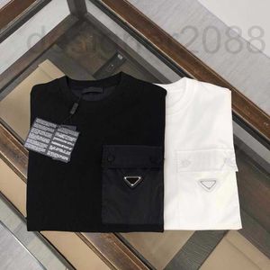T-shirts pour hommes designer Iron label manches courtes poche pour hommes panneau en nylon version haute Pr col rond tendance 22s T-shirt