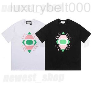 T-shirts pour hommes Designer Mens T-shirt T-shirt de luxe classique printemps été cercle géométrie bloc lettre noir blanc t-shirts simple décontracté T7DJ