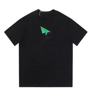 T-shirts pour hommes Designer T-shirt Casual Paper Airplane Imprimer T-shirt Coton Col rond Tshirt Hommes et femmes Simple Tee-shirt à manches courtes