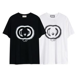 T-shirts pour hommes T-shirt design Nouvel été à manches courtes Lettre imprimée couleur unie noir et blanc Personnalisé Col rond Pull T-shirt Top Casual Wear taille S-XL