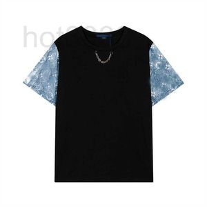 T-shirts pour hommes tee-shirner Nouveau t-shirt respirant r￩sistant aux plis ￠ plis r￩sistant ￠ la mode commerciale imprim￩ d￩contract￩.