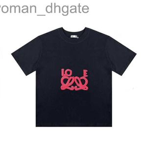 T-shirts pour hommes DesignerDesigner Luxury Loes Classic 2023 Nouveau Printemps Été Néon Fluorescent Acné Broderie Casual Hommes Femmes Lâche GHNI