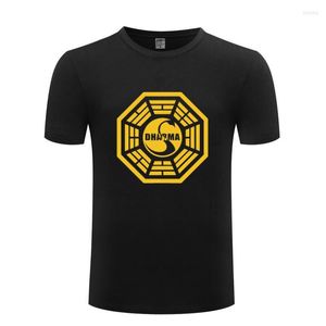 Camisetas para hombre Dharma Initiative Swan Logo Lost Mens Men Shirt camiseta 2023 manga corta cuello redondo algodón Casual camiseta Top Tee