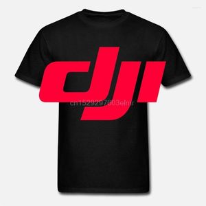 T-shirts pour hommes Drone pilote professionnel DJI - T-shirt noir personnalisé mode col rond manches courtes hauts en coton vêtements