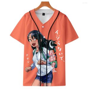 Camisetas para hombre Don't Toy With Me Miss Nagatoro, camiseta de béisbol 3D para mujeres y hombres, camiseta de manga corta de Anime, ropa de calle Harajuku para niños y niñas