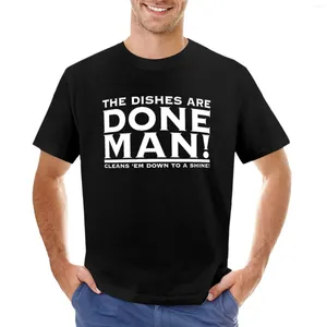 Camisetas para hombre No le digas a mamá que la niñera está muerta: ¡los platos están listos, hombre! Camiseta Tops de talla grande Camisa para hombre gráfica