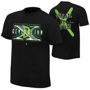 Camisetas de hombre DX D GENERATION X BREAK IT T-SHIRT MENS WRESTLEMANIA WRESTER TEE BRAND