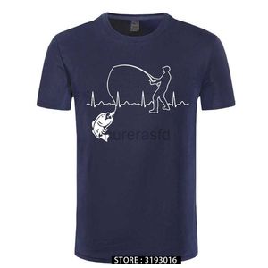 Camisetas para hombres Come Sleep Fishing Heartbeat Men Camisetas Men Fisherman Fish Camiseta 100% Algodón de algodón premium Camiseta suelta para hombres 2445