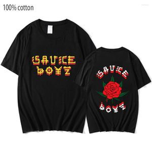 T-shirts pour hommes Eladio Carrion Sauce Boyz T-shirts Monarca Cotton Anime Casual Kawaii Manga Tshirt Cartoon Vêtements Femmes Streetwear Hommes Tee