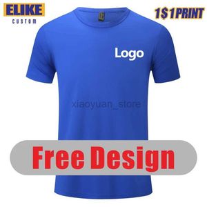 T-shirts pour hommes Elike pas cher séchage rapide respirant sport t-shirt personnalisé broderie imprimée conception personnelle groupe d'été mâle et femelle haut 240327