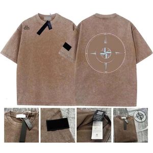 T-shirts pour hommes Broidered Designer Men Men Stones T-Dirt Mens Sweetshirt Compass Bandband Coton Colon Tshirt Long Pullover Island 35