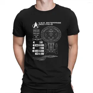 T-shirt manches courtes col rond pour homme, vêtement humoristique en coton, avec schéma d'entreprise, Star Treke Science TV
