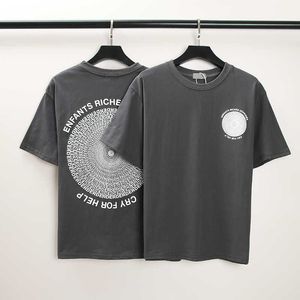 Camisetas de hombre ERD melancolía rico disco de segunda generación tendencia vintage niebla suelta calle alta camisa de fondo Camiseta de manga corta para hombres y mujeres