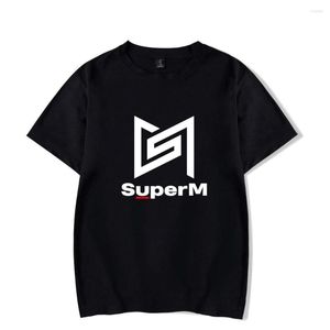 Camisetas para hombre Est Korean KPOP SuperM BAEKHYUN KAI Mark LUCAS TEN Camiseta Hombre Mujer Manga corta O Cuello Hip Hop Camiseta casual Top Summer Tops