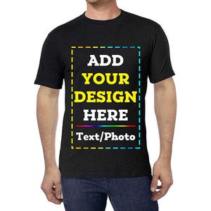 Camisetas para hombres Tamaño de la UE Algodón Camiseta personalizada Haga su propio diseño Texto Hombres Imprimir Diseño Regalos Camiseta personalizada Harajuku Tops Tee T230103