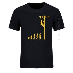 Camisetas de hombre Evolution Lineman Electrician Camiseta divertida Ropa de algodón O-cuello Camisetas de hombre Tops de moda Camiseta de hombre de gran tamaño Casual 230615