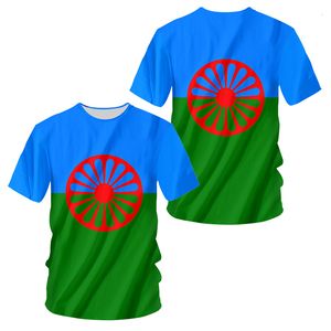 Camisetas para hombres Fashion Gypsy Flag Design Camiseta Hombres de verano Impresión de verano
