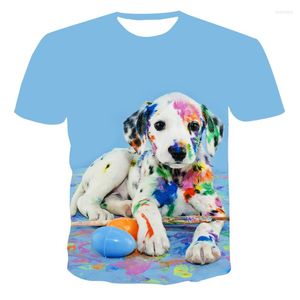 Camisetas para hombre, camiseta a la moda de verano para hombre, camiseta con estampado 3D de cachorro lindo, ropa de calle transpirable para hombre, talla XXS-6XL 2022