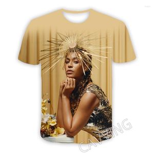 Camisetas de hombre Moda Mujer / Hombre Estampado 3D Beyonce Camisetas casuales Camiseta de hip hop Estilos Harajuku Tops Ropa F02