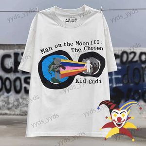 T-shirts pour hommes Impression moussante CPFM x Kid Cudi Man On The Moon III Tee Hommes Femmes 1 1 Haute qualité Noir Blanc Streetwear T-shirts Nouveau T240112