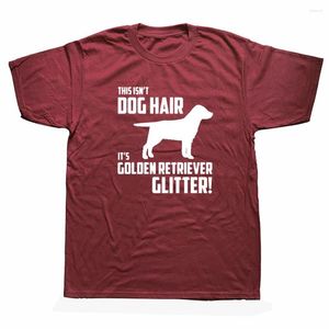 T-shirts pour hommes drôles de poils de chien Golden Retriever graphique coton streetwear à manches courtes col rond harajuku t-shirt surdimensionné vêtements pour hommes
