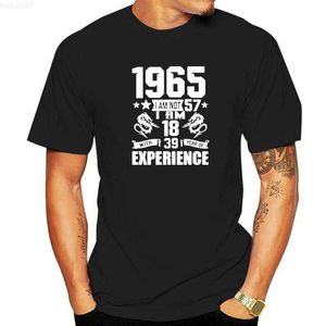 T-shirts masculins drôles Made en 1965 Birthday Gift Imprimer Jlogue T-shirt 57 ans Esome mari Casual Short Sheve Cotton T-shirts Men 2022 L230715