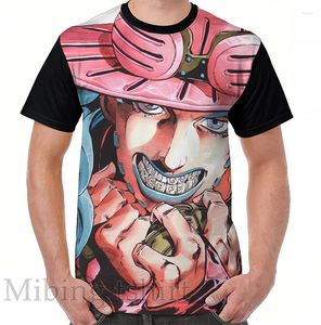 T-shirts pour hommes Funny Print Men Shirt Women Tops Tee Gyro Zeppeli JoJos Bizarre Adventure Steel Ball Run Graphic T-Shirt O-cou T-shirts