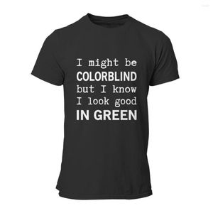 Camisetas divertidas para hombre, juegos de daltonismo rojo-verde, camisetas gráficas de Cosplay de Navidad, ropa de talla grande 6380