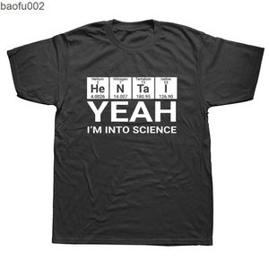 T-shirts pour hommes Funny Yeah I'm Into Science Hentai Lover T-shirt Graphique Coton Streetwear Anime Poule Portant Une Cravate Hip Hop T-shirt Vêtements Pour Hommes W0322