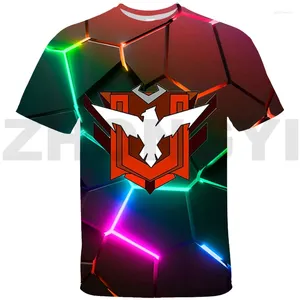 T-shirts pour hommes jeu gratuit feu Garena T-shirt femme haut tendance chemise Sport quotidien hommes filles Kawaii dessin animé surdimensionné