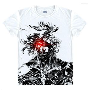 Camisetas de hombre juego Metal Gear sólido impreso camiseta Naked Snake MGS Cosplay camisetas Tops verano Casual divertido Streetwear camisetas