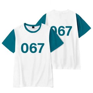 Camisetas para hombre Juego Unisex Camiseta diaria Número 111 456 001 Impreso Camiseta de manga corta suelta para mujer Camiseta con estampado 3D Camiseta de cosplay de TV coreana