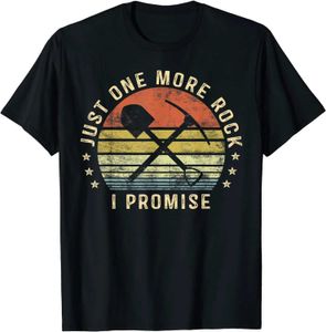 T-shirts masculins Géologie Cadeaux One More Rock Je promets T-shirt Géologue drôle T-shirt en vente design Men de coton T-shirt personnalisé T240425