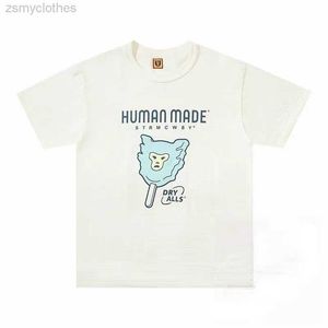 Camisetas para hombre, buena calidad, diseño de helado hecho por humanos, camiseta a la moda para hombres, camiseta informal hecha a mano para mujeres, camisetas de calle