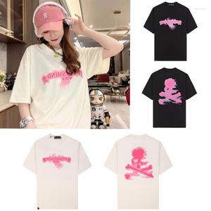 T-shirts pour hommes bonne qualité impression bouffée rose cerveau mode hommes et femmes le même genre chemise surdimensionné crâne t-shirts T-shirts